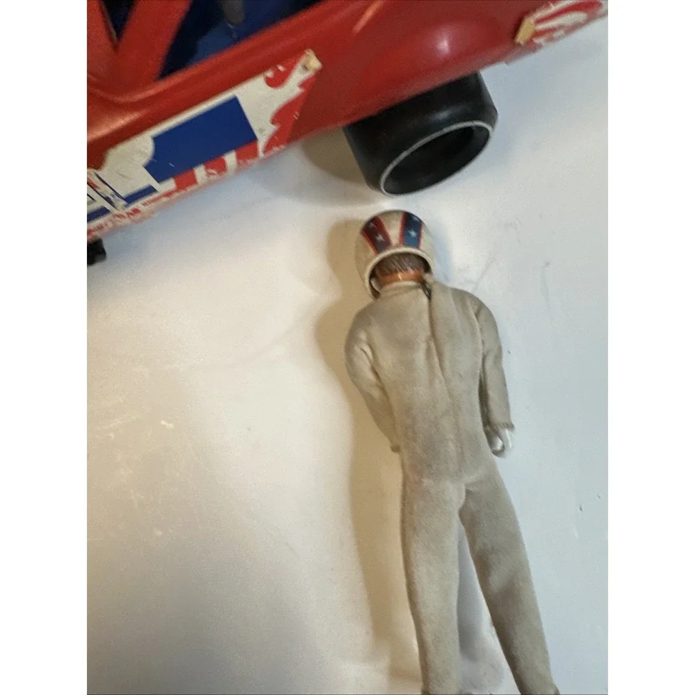 1976 Ideal Evel Knievel Funny Car Firebird Motorcycle Dragster w/ Energizer